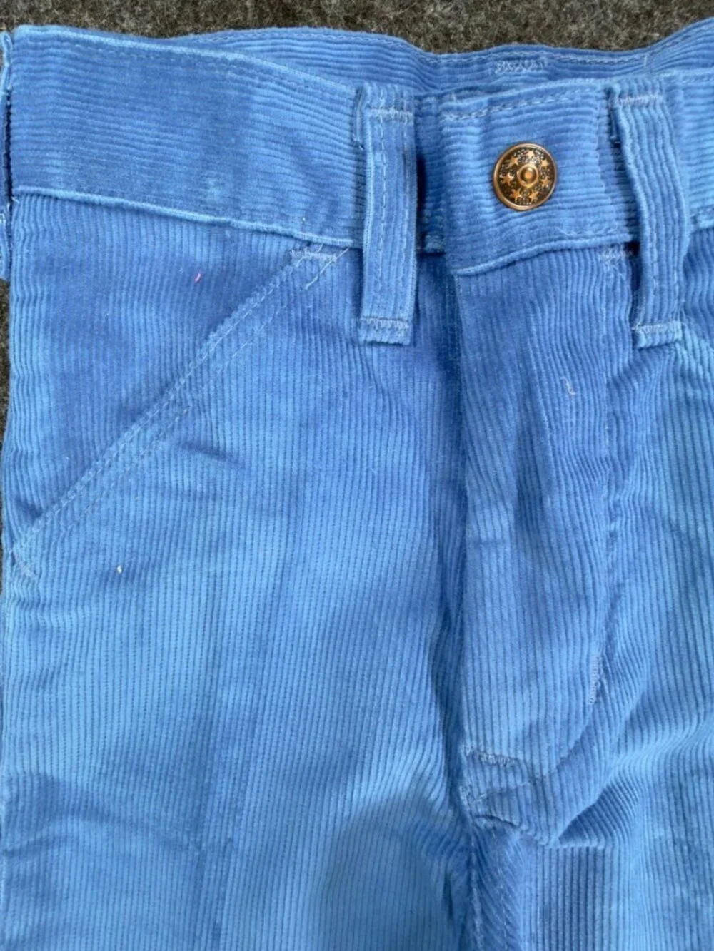 Toddy Winks Corduroy Pants Girls 4 Blue Cotton Blend Slim Vintage Deadstock NWT